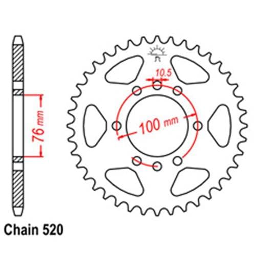 Rear Sprocket - Steel 41T 520P D/D