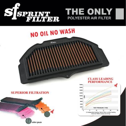 Sprint Filter P08 Suzuki GSX-S1000 GSX-R1000 K9 - L6 Air Filter