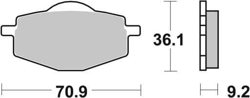 SBS Ceramic Scooter Front / Rear Brake Pads - 107HF