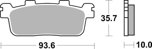 SBS Ceramic Scooter Front / Rear Brake Pads - 195HF