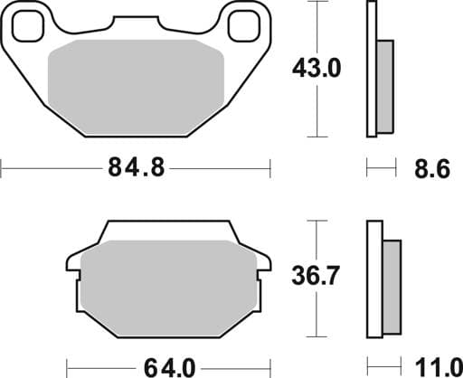 SBS Ceramic Front / Rear Brake Pads - 749HF