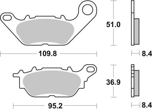 SBS Ceramic Front / Rear Brake Pads - 858HF