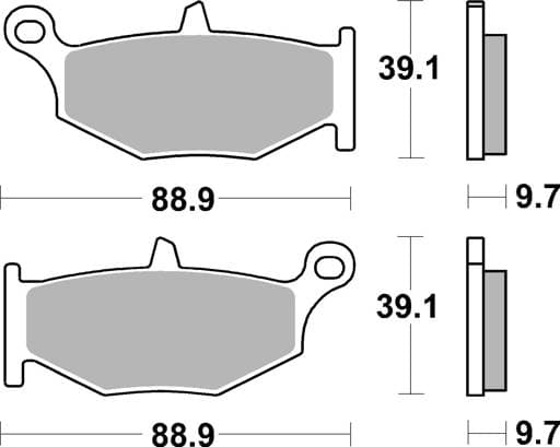 SBS Ceramic Front / Rear Brake Pads - 833HF