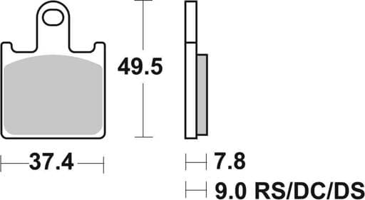 SBS Dual Carbon Racing Front Brake Pads - 838DC