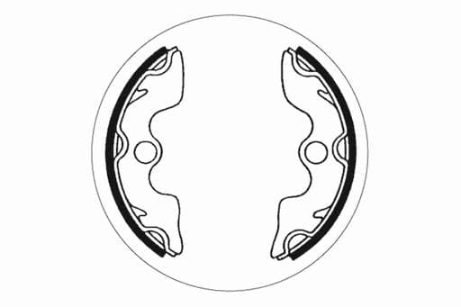 SBS Front / Rear Brake Shoes - 2086