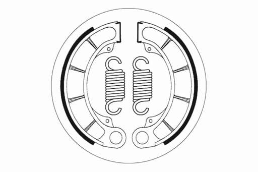 SBS Front / Rear Brake Shoes - 2198