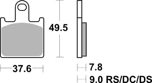 SBS Dual Sinter Racing Front Brake Pads - 838DS