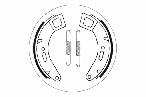 SBS Front / Rear Brake Shoes - 2184