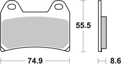 SBS Dual Carbon Racing Front Brake Pads - 706DC