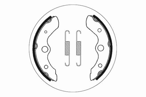 SBS Front / Rear Brake Shoes - 2044