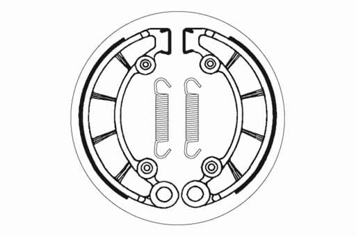 SBS Front / Rear Brake Shoes - 2072