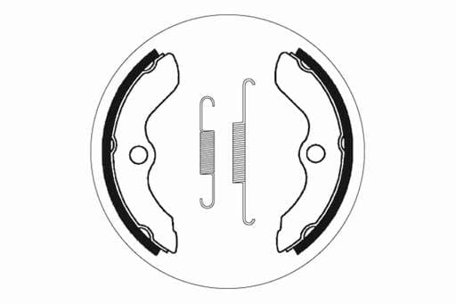 SBS Front / Rear Brake Shoes - 2083