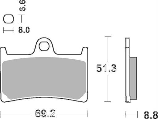 SBS Dual Carbon Racing Front Brake Pads - 634DC