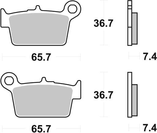 SBS Ceramic Scooter Front / Rear Brake Pads - 199HF