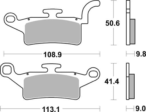 SBS Ceramic Scooter Front / Rear Brake Pads - 208HF