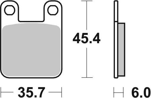 SBS Ceramic Scooter Front / Rear Brake Pads - 105HF