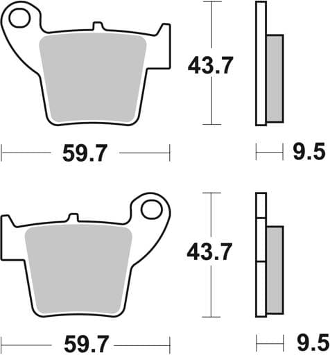 SBS Ceramic Front / Rear Brake Pads - 777HF