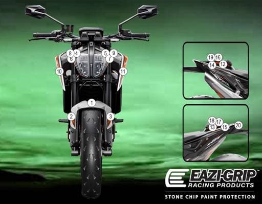 Eazi-Guard KTM 890 Duke R Gloss Paint Protection Film
