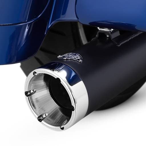 Vance & Hines Monster Round Touring 17-20 Black/Chrome Tip Slip-On Exhaust