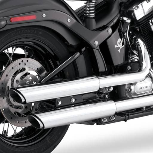 Vance & Hines Twin Slash 3" Softail 07-17 Chrome Slip-On Exhaust