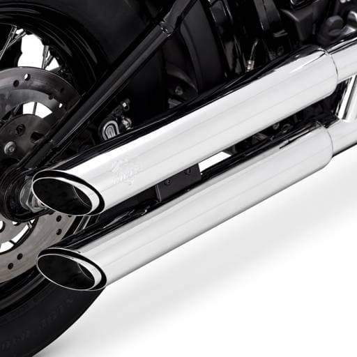 Vance & Hines Twin Slash 3" Softail 18-20 Chrome Slip-On Exhaust