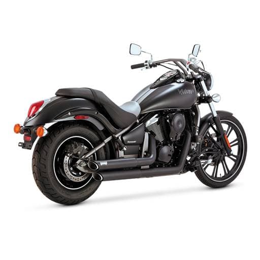 Vance & Hines Twin Slash Staggered Kawasaki VN900 Classic/LT/Custom 06-15 Black Full Exhaust System