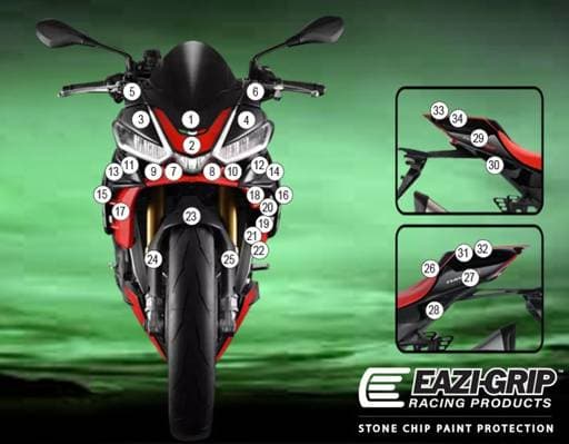 Eazi-Guard Aprilia Tuono V4 2021 Gloss Paint Protection Film