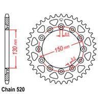 Rear Sprocket - Steel 48T 520P D/D