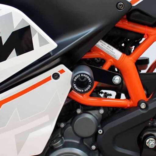 Oggy Knobbs KTM RC390 14-16 Black Frame Sliders