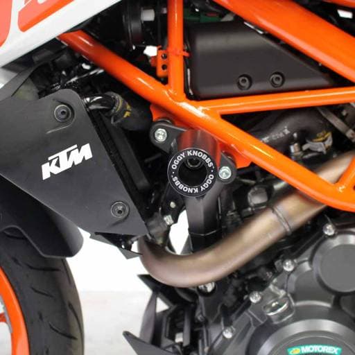 Oggy Knobbs KTM 390 Duke 17-23 Black Frame Sliders