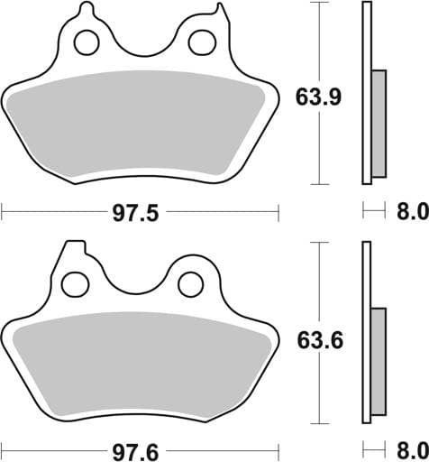 SBS HD Ceramic Front / Rear Brake Pads - 846H.HF