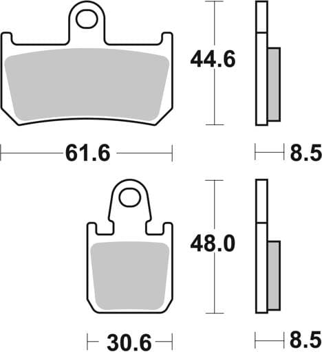 SBS Dual Sinter Racing Front Brake Pads - 839DS
