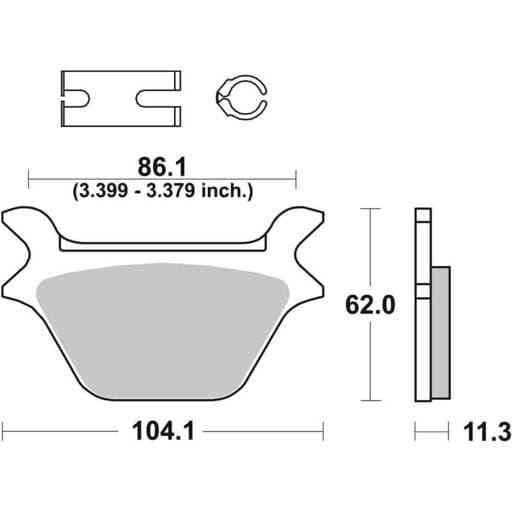 SBS HD Sintered Road Rear Brake Pads - 669H.LS
