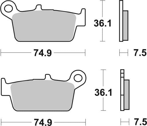 SBS Ceramic Scooter Front / Rear Brake Pads - 116HF