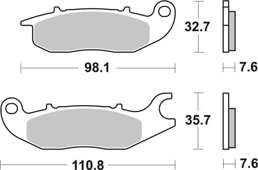 SBS Ceramic Front / Rear Brake Pads - 797HF