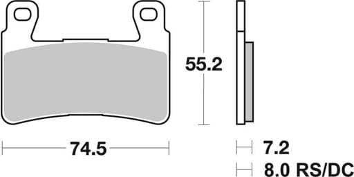 SBS Dual Carbon Racing Front Brake Pads - 734DC
