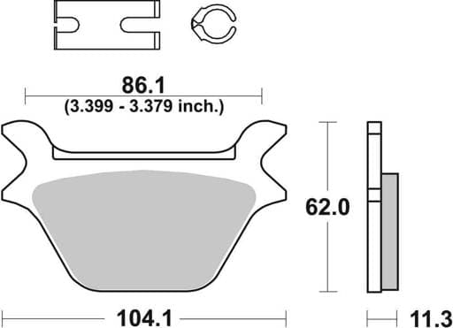SBS HD Carbon Tech Road Front / Rear Brake Pads - 669H.CT