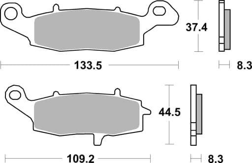 SBS Ceramic Front / Rear Brake Pads - 705HF