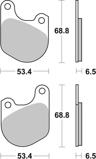 SBS HD Ceramic Front / Rear Brake Pads - 537H.HF