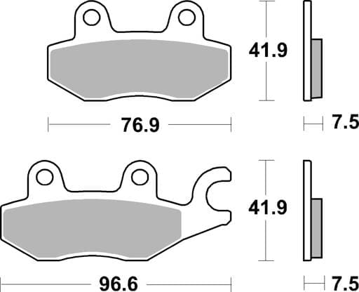 SBS Dual Sinter Racing Front Brake Pads - 955DS