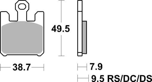 SBS Dual Sinter Racing Front Brake Pads - 788DS