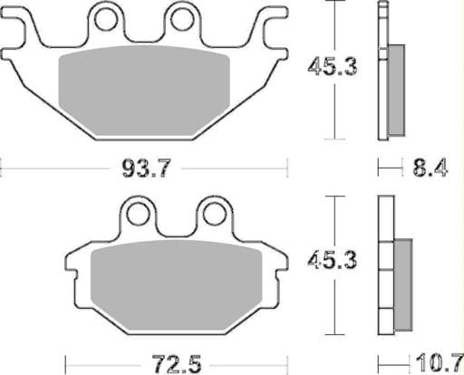 SBS HD Sintered Road Rear Brake Pads - 930H.LS