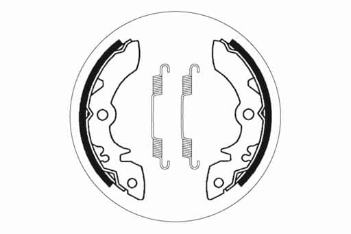 SBS Front / Rear Brake Shoes - 2051