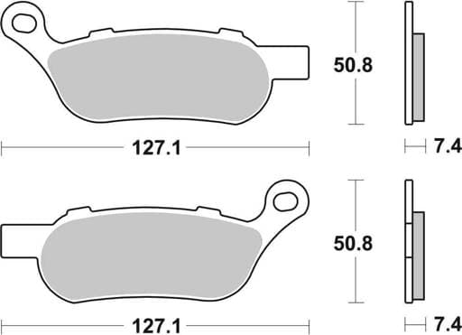 SBS HD Carbon Tech Road Front or Rear Brake Pads - 854H.CT