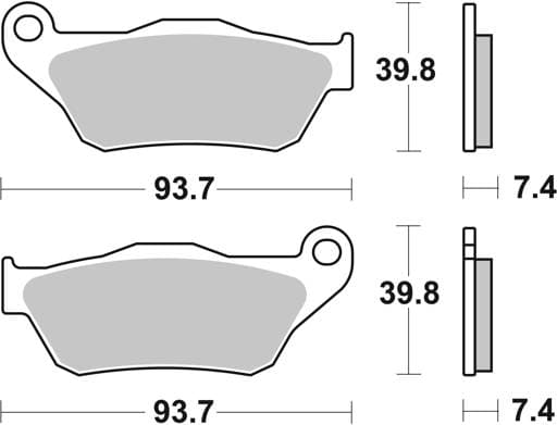 SBS Ceramic Scooter Front / Rear Brake Pads - 194HF