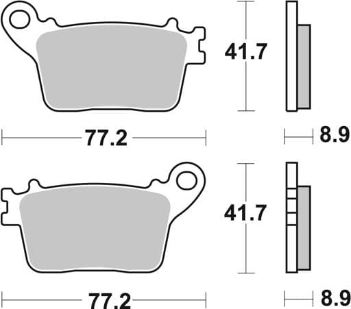 SBS Ceramic Front / Rear Brake Pads - 834HF