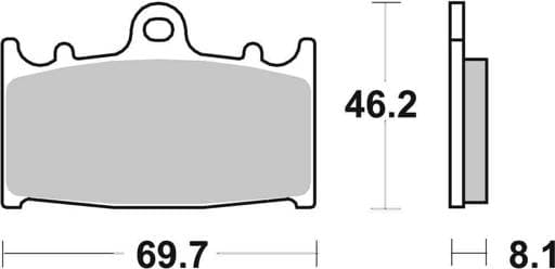 SBS Dual Carbon Racing Front Brake Pads - 631DC