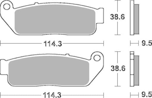 SBS HD Sintered Road Front Brake Pads - 929H.HS