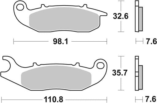 SBS Ceramic Scooter Front / Rear Brake Pad - 228HF