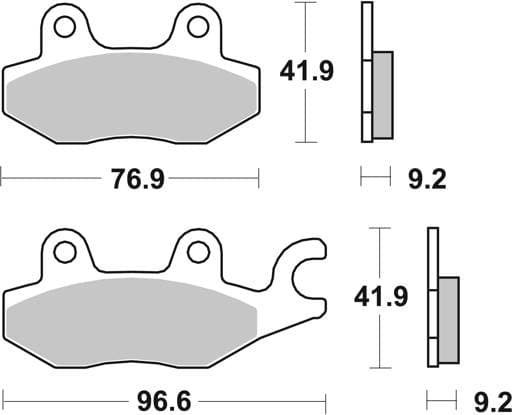 SBS Ceramic Scooter Front / Rear Brake Pads - 119HF